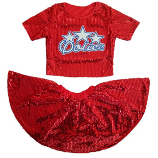 啦啦操拉拉队演出服爵士舞蹈服装女成人现代街舞嘻哈亮片舞台装裙