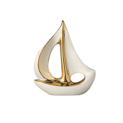 高级感一帆风顺帆船摆件家居饰品