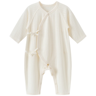 莫代尔新生婴儿衣服睡衣春夏季空调服男女宝宝连体哈衣爬服和尚服