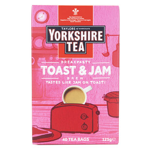 英国进口约克夏草莓果酱吐司英式水果茶茶包英国Yorkshire tea