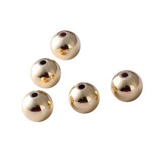 小金珠散珠镀18K金隔珠手工串珠材料包金不掉色DIY配件转运珠女