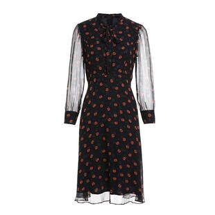 乔万尼2025秋夏新款连衣裙商场同款雪纺收腰中长裙EI3E122502