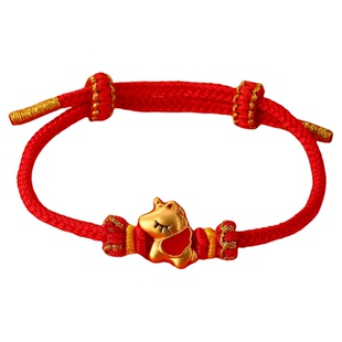 马年红绳红色手链男生女士属马佩戴编织绳手绳2026本命年幸运红绳