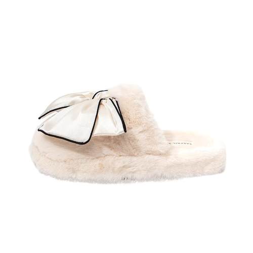 Barphil外穿毛毛拖鞋女2025新款秋冬小香风室内厚底棉拖鞋女家居