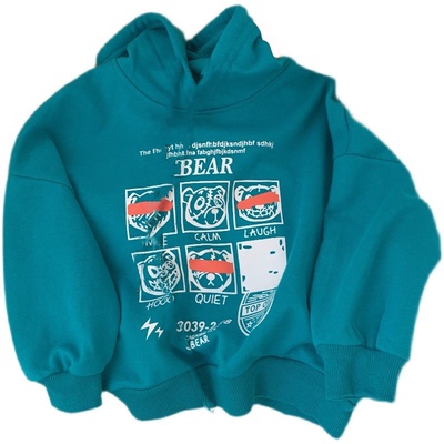 秋季新款洋气风连帽卫衣小孩童装