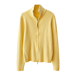 小耳出品大翻领小暖炉~软糯安迪绒/双头拉链/正肩显瘦 针织开衫