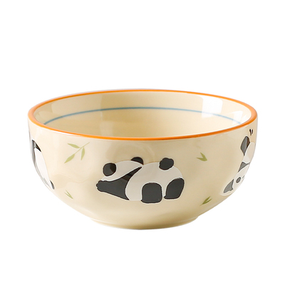 川岛屋熊猫餐具可爱儿童饭碗盘子