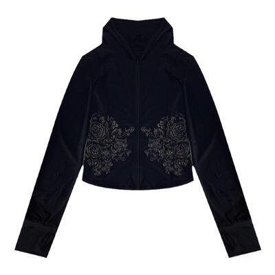 TCH新中式系列花卉烫钻连帽防晒衫T72B27E9035