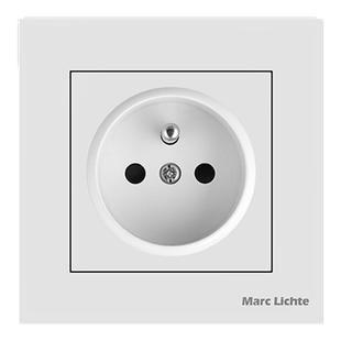 80型白色外贸专供俄欧标16A德法式开关插座面板电源网络组合连体