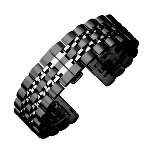 适用于OPPO Watch X3/2智能手表七珠钢带Sport金属腕带4Pro经典七珠表带X2 Mini不锈钢表带22mm/18mm通用配件