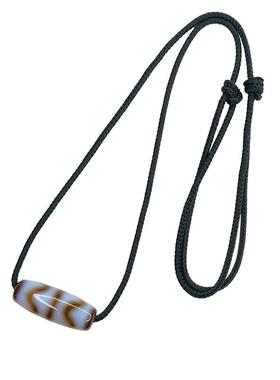 双虎牙天珠玛瑙天珠项链藏式天然