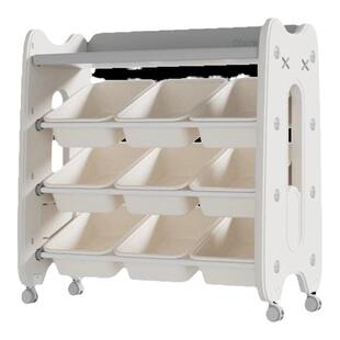 feelkids儿童玩具收纳架宝宝家用储物柜置物架分类多层大容量箱