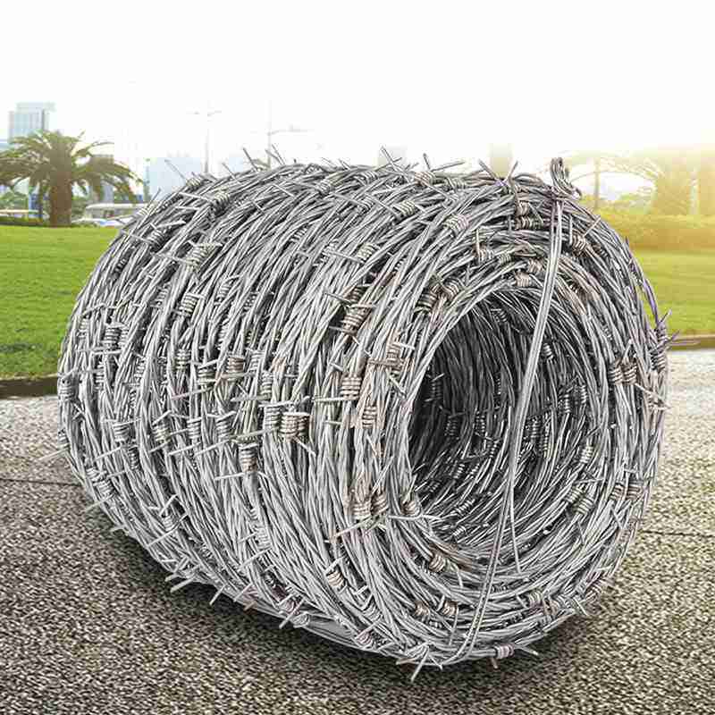 刺绳barbed wire刺铁丝镀锌丝蛇腹型网铁丝网高低姿匍匐前进丝网