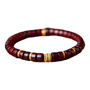 小叶紫檀手串药片珠男士文玩散珠天珠猛犸扎基拉姆配饰檀木手链女