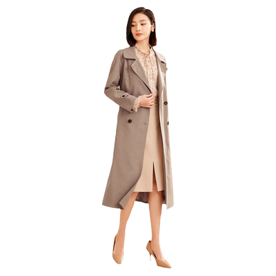 乔万尼风衣女款2026新款商场同款收腰中长款气质优雅设计ET3A661