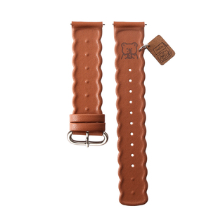 适用华为watchgt5表带波浪小熊gt4新款真皮手表带女士6pro智能运动腕表watch4专用表链gt3女款高级感女生轻奢