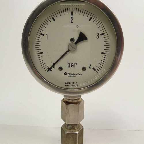 Posten 16x Stck Observator Rotterdam Stahl Manometer 04 bar