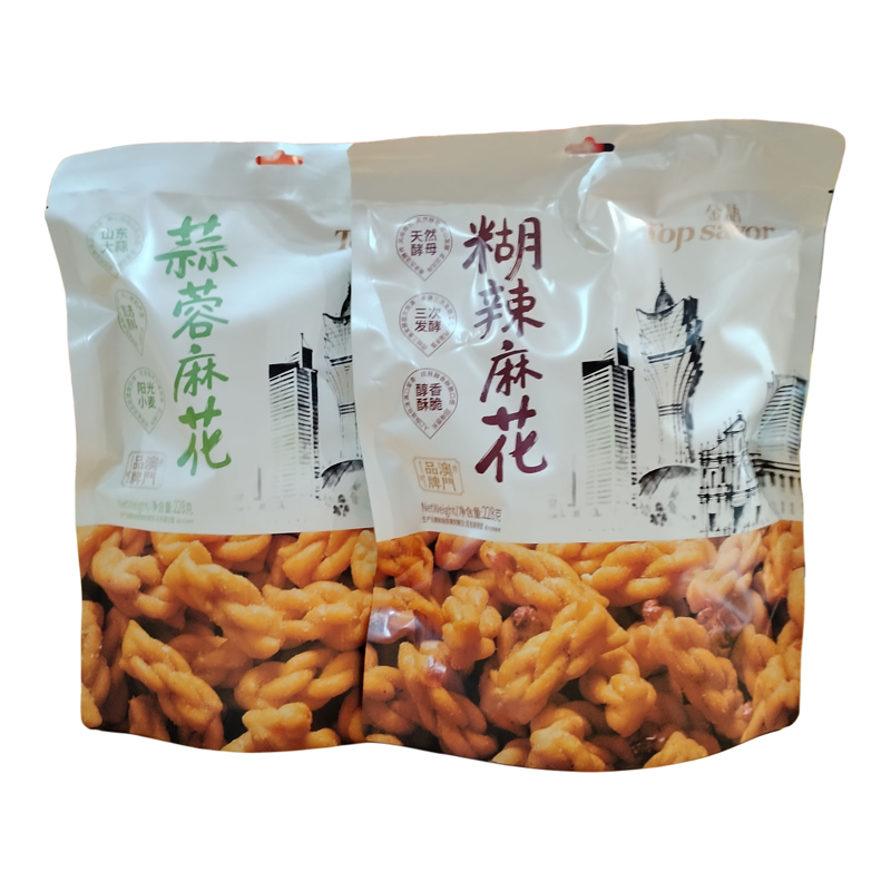 金语蒜蓉味麻花糊辣麻花解馋零食