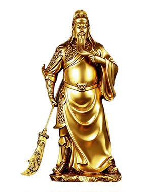 铜制武财神聚财供奉摆件