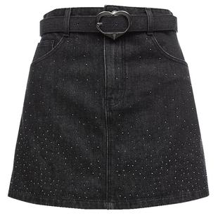 Vero Moda牛仔短裤秋冬街头风高腰短款水钻裙裤324343006