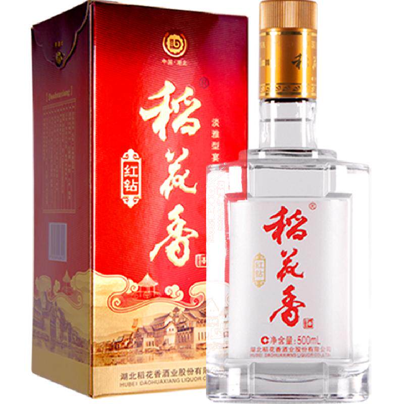 稻花香45度红钻白酒500ml*1瓶