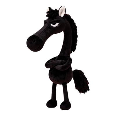 马年吉祥物公仔黑马挂件红马挂件