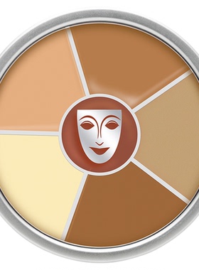 KRYOLAN德国面具魅影六色遮瑕盘粉底膏一盘多用修容提亮高光修颜