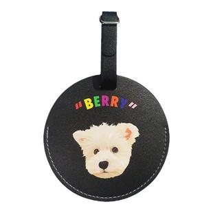 POOJI宠物定制行李牌吊牌防丢旅行原创设计猫咪狗狗来图DIY礼物