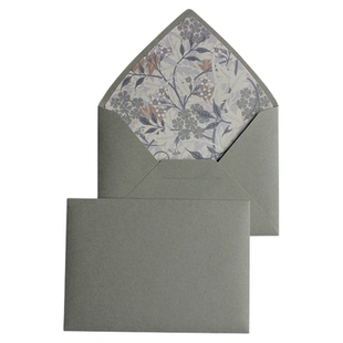 现货复古低饱和莫兰迪色系质感灰黑棕咖啡青色文艺内衬信封封套