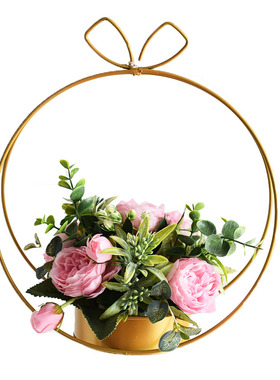 花篮花架金属镀金几何插花花艺