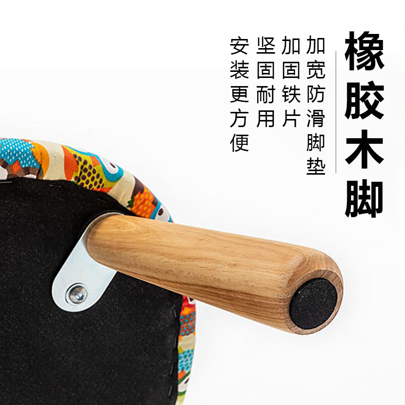 儿童小椅子靠背椅幼儿园宝宝可爱实木板凳家用矮款布艺小凳子矮凳