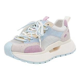 星期六厚底老爹鞋女春季新款复古阿甘鞋显脚小增高休闲运动鞋子女