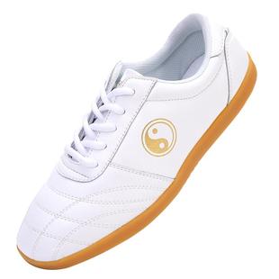 劲武太极鞋女牛筋底真皮练功表演比赛男太极拳运动鞋秋冬透气新款