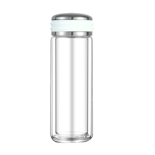 诺亚口杯高档玻璃杯双层隔热泡茶男士透明水晶茶杯耐高温带过滤网