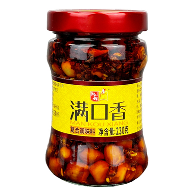 邓仕满口香230g瓶装香辣花生大豆豌豆拌面下饭酱香辣下饭拌菜酱料
