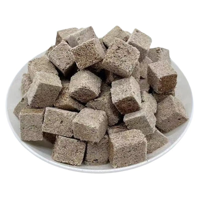 冻干线虫块粘贴热带鱼小型鱼粮金鱼观赏鱼锦鲤孔雀鱼通用鱼食料