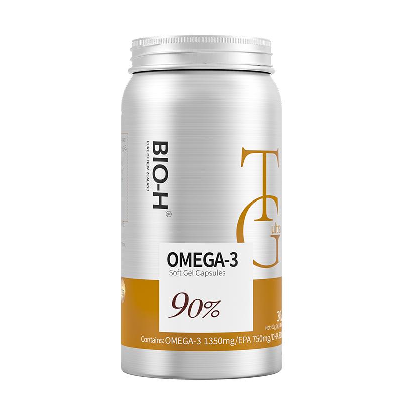 BIOH佰澳和新西兰进口TG90%高纯度Omega3深海鱼油软胶中老年EPA