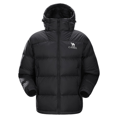 骆驼瑜伽加厚羽绒服冬季新款女款气凝胶保暖外套面包服黑钻5男款