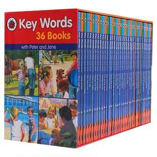 正版有音频Key words 36 BOOK 高频词关键词分级阅读自然拼读绘本36册 精装英文原版书籍 sight words keyword 不可点读 ladybird