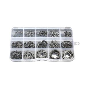 65m锰钢A型轴用挡圈不锈钢孔用C形内卡簧弹性E型卡黄外卡钳套装