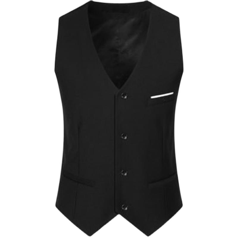 西装马甲男春秋款西服背心衬衫休闲黑色马夹伴郎服兄弟装夜店坎肩