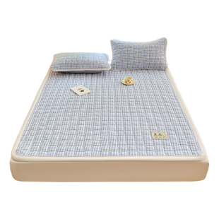 纯色格子牛奶绒夹棉床垫软垫单件秋冬加厚保暖床褥垫家用铺底垫被