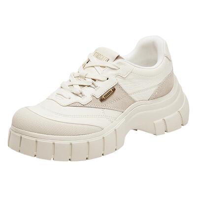 思加图春季百搭饼干鞋运动休闲鞋厚底增高女鞋ESE23CM5