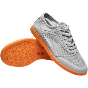 武乐网眼太极鞋女牛筋底真皮太极拳练功鞋男镂空透气武术运动布鞋