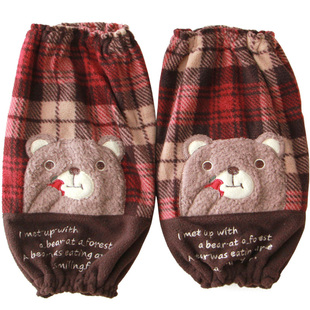 日式毛绒加厚加长保暖袖套舒适羽绒服办公室工作护袖防污套袖袖子