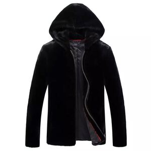 进口水貂毛皮草男外套真皮皮衣时尚潮男士冬季大衣美国男外套整貂