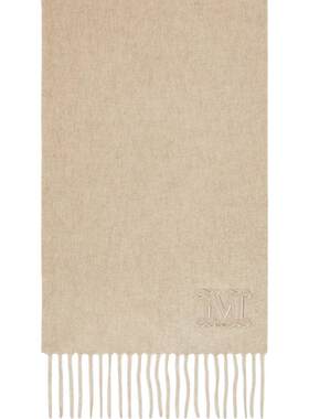 【天猫】MaxMara 26秋冬新品女装羊绒刺绣字母围巾4546316106