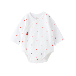 米乐熊婴儿衣服宝宝春秋长袖纯棉三角哈衣A类连体衣爬服包屁衣