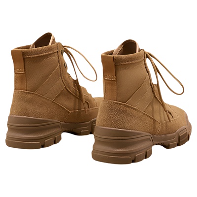 厚底短靴情侣帆布机车登山沙漠靴