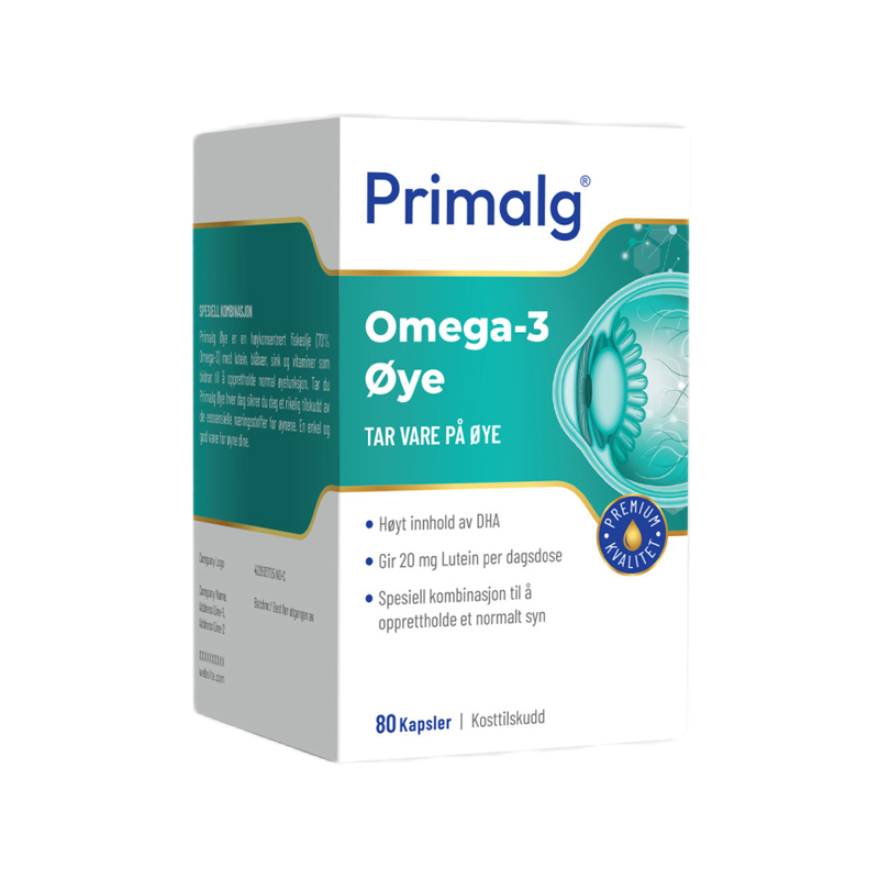 挪威Primalg护眼鱼油Omega3叶黄素越橘提取物视疲劳干眼非鱼肝油